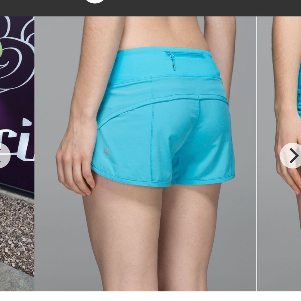 Lululemon Athletica sz 8 Run Speed Women's Shorts - Sky Blue running gym workout